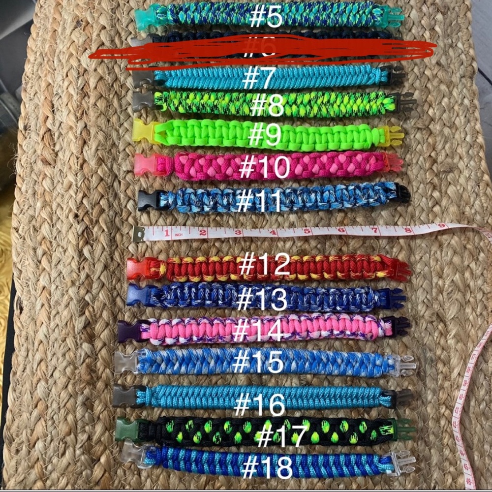 5/$14! Parachute cord survival macrame bracelet 2